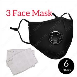 3 Washable face mask ( 6 free pm2.5 filters)